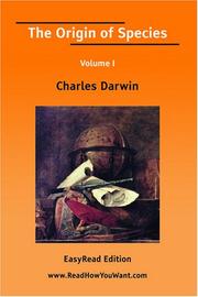 Cover of: The Origin of Species Volume I