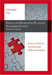 Cover of: Sales and Operations Planning Standard System: With Reference Software