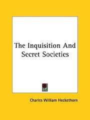 Cover of: The Inquisition and Secret Societies
