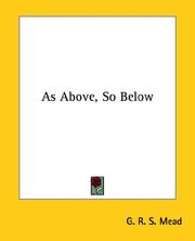 Cover of: As Above, So Below