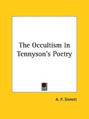Cover of: The Occultism in Tennyson's Poetry by Alfred Percy Sinnett