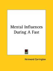Cover of: Mental Influences During A Fast