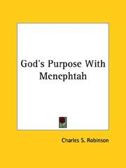 Cover of: God's Purpose With Menephtah