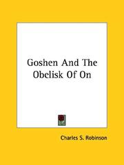 Cover of: Goshen and the Obelisk of on