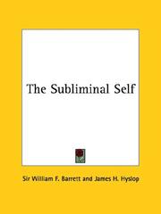 Cover of: The Subliminal Self