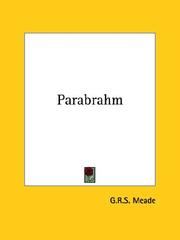 Cover of: Parabrahm by G. R. S. Mead