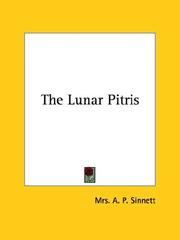 Cover of: The Lunar Pitris by Alfred Percy Sinnett