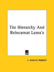 Cover of: The Hierarchy and Reincarnat Lama's