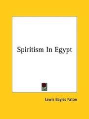 Cover of: Spiritism in Egypt