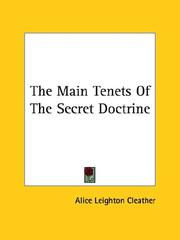 Cover of: The Main Tenets of the Secret Doctrine