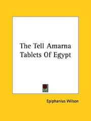 Cover of: The Tell Amarna Tablets of Egypt