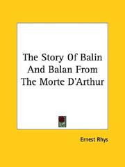 Cover of: The Story of Balin and Balan from the Morte D'arthur