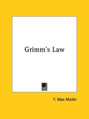 Cover of: Grimm's Law by F. Max Müller