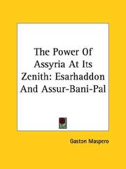 Cover of: The Power of Assyria at Its Zenith