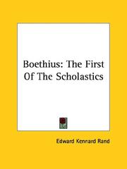 Cover of: Boethius: The First of the Scholastics