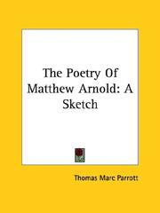 Cover of: The Poetry of Matthew Arnold: A Sketch