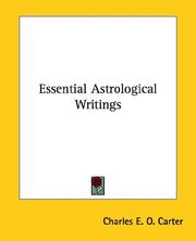 Cover of: Essential Astrological Writings