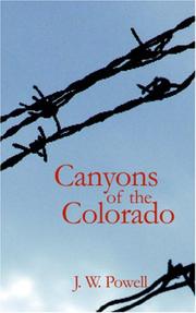 Cover of: Canyons of the Colorado by John Wesley Powell