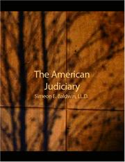 Cover of: The American Judiciary (large Print Edition) by Simeon Eben Baldwin
