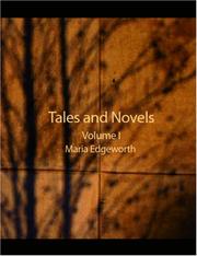Cover of: Tales and Novels, Volume I (large Print Edition): Moral Tales