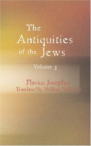 Cover of: The Antiquities of the Jews Volume 3