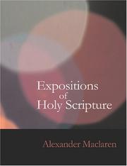 Cover of: Expositions of Holy Scripture- Psalms (Large Print Edition): Expositions of Holy Scripture- Psalms (Large Print Edition)