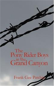 Cover of: The Pony Rider Boys in the Grand Canyon | Frank Gee Patchin