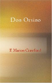 Don Orsino by Francis Marion Crawford