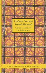 Cover of: Ontario Normal School Manuals: Science of Education