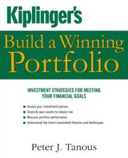 Cover of: Kiplinger's Build a Winning Portfolio: Investment Strategies for Reaching Your Financial Goals