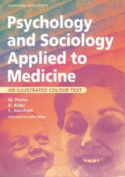 Cover of: Psychology and sociology applied to medicine