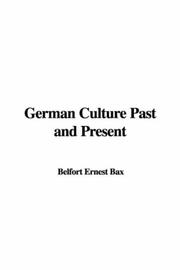 Cover of: German Culture Past and Present