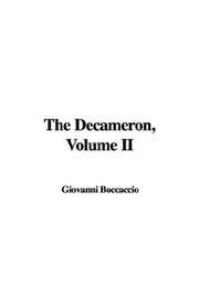 Cover of: The Decameron, Volume II by Giovanni Boccaccio