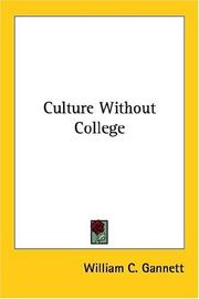 Cover of: Culture Without College