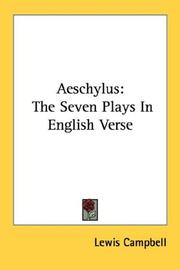 Cover of: Aeschylus: The Seven Plays In English Verse