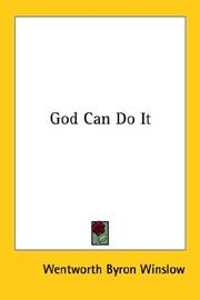 Cover of: God Can Do It