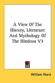 Cover of: A View Of The History, Literature And Mythology Of The Hindoos V3