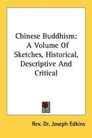 Cover of: Chinese Buddhism by Joseph Edkins