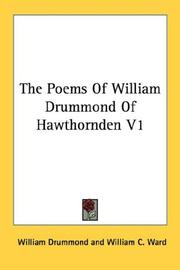 Cover of: The Poems Of William Drummond Of Hawthornden V1