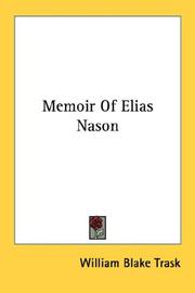 Cover of: Memoir Of Elias Nason