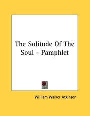 Cover of: The Solitude Of The Soul - Pamphlet