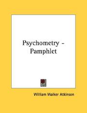 Cover of: Psychometry - Pamphlet