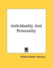 Cover of: Individuality And Personality