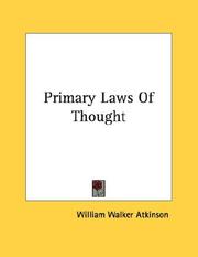 Cover of: Primary Laws Of Thought