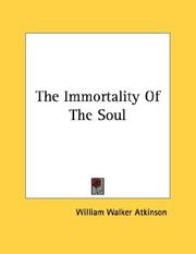 Cover of: The Immortality Of The Soul