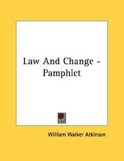 Cover of: Law And Change - Pamphlet
