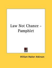Cover of: Law Not Chance - Pamphlet