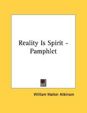 Cover of: Reality Is Spirit - Pamphlet