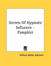 Cover of: Secrets Of Hypnotic Influence - Pamphlet