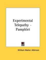 Cover of: Experimental Telepathy - Pamphlet